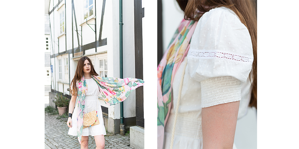 Sommerlook 2018-Sommerkleid mit Bast-Handtasche-Modeblog Berlin-andysparkles