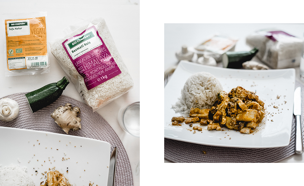 Gesund und vegetarisch kochen-Erdnuss Gemüse Tofu Curry-Vegetarisches Reis Rezept-Foodblog-andysparkles