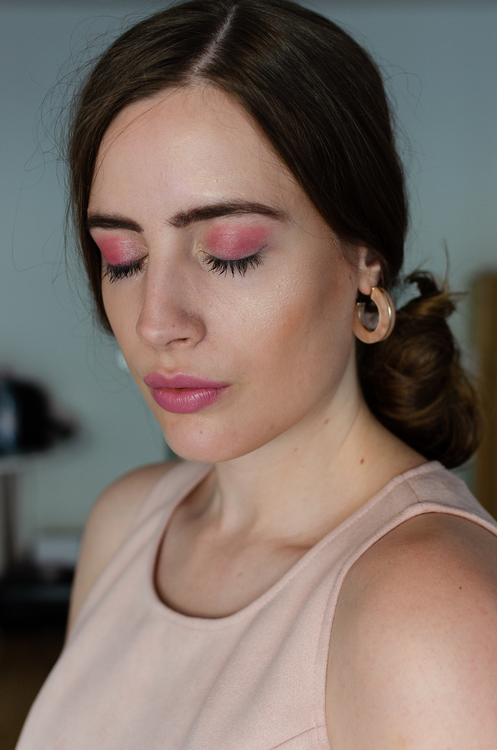 Augen Make-Up in Pink-Mascara von Alcina-Beautyblog-andysparkles