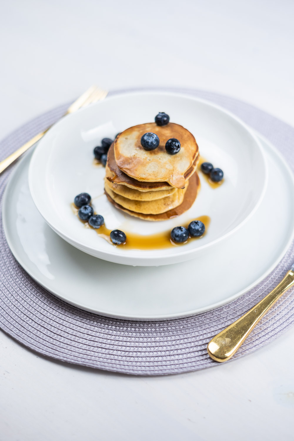 Quinoa Blaubeeren Pancakes