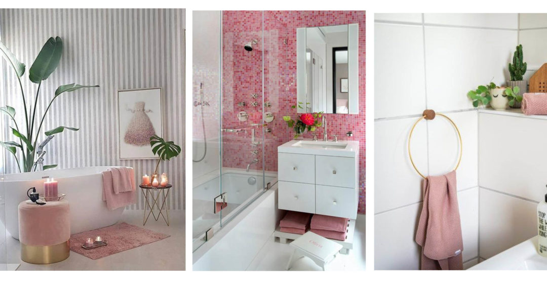 Rosa Deko im Badezimmer zum Badmöbel Set - andysparkles.de