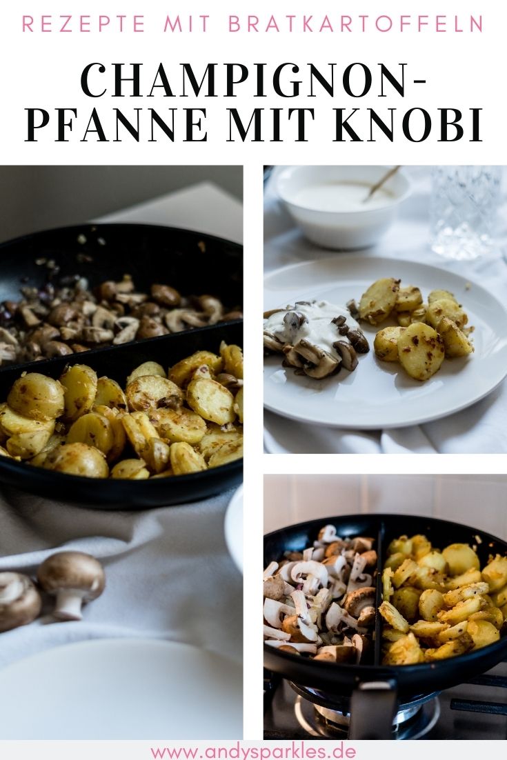 Champignonpfanne mit Knobi-Sauce