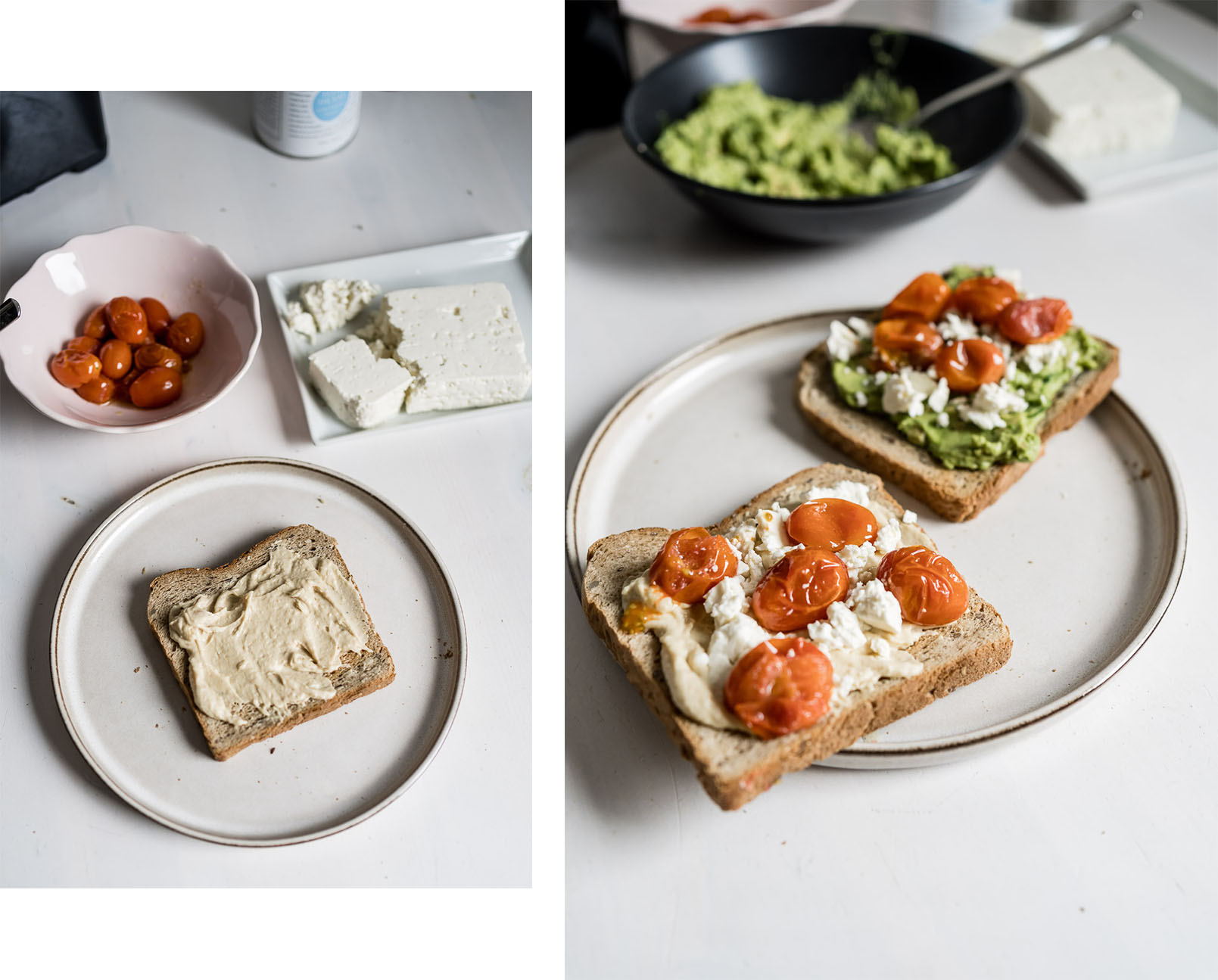 Gesundes Frühstück mit Toast