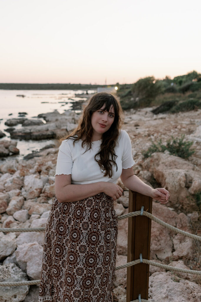Andrea von andysparkles am Meer im Sonnenuntergang – persönlicher Moment nach dem Abstillen
