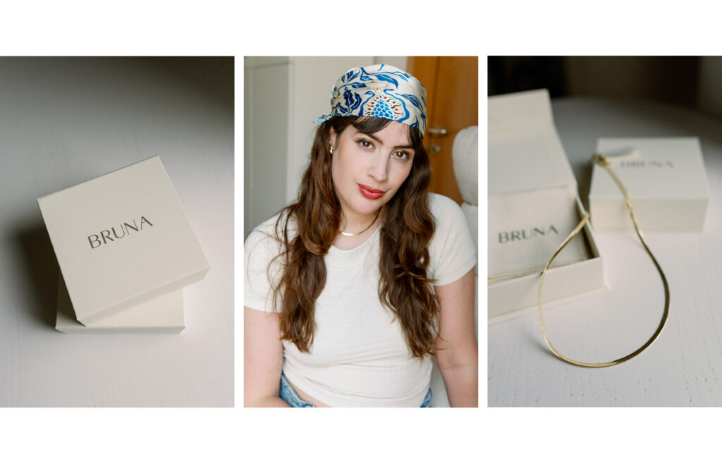 Bruna The Label Schmuckbox mit goldenen Ohrringen – stilvoller Schmuck für jeden Tag auf andysparkles.de