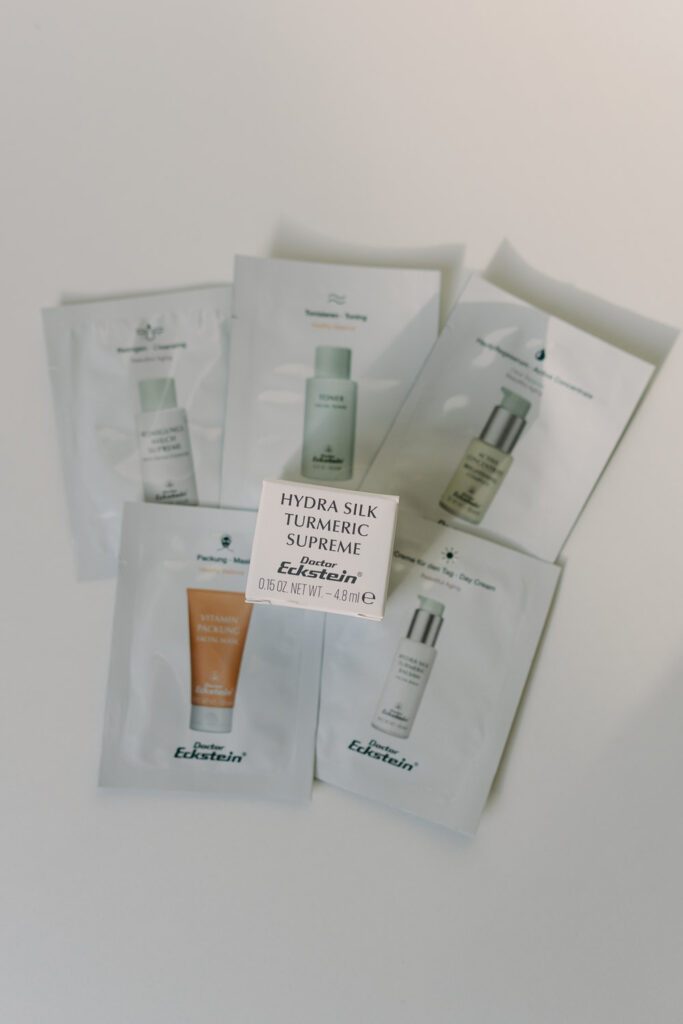 Doctor Eckstein Discovery Set Glow with Hydra Silk Turmeric Supreme and care samples